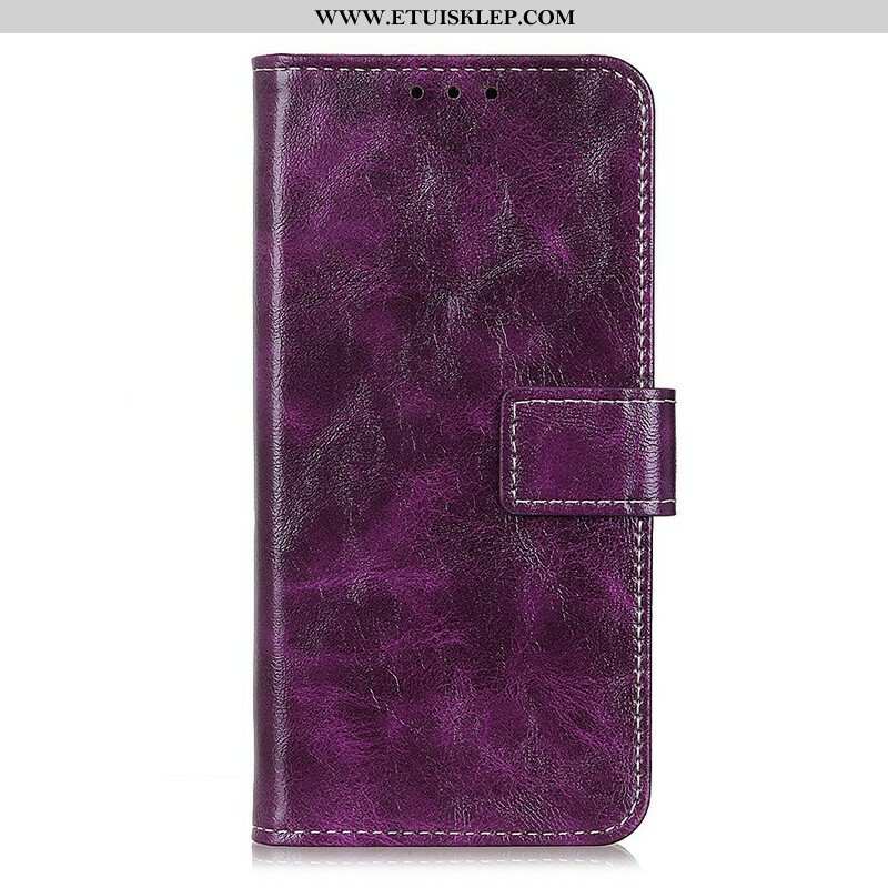 Etui Folio do Samsung Galaxy M12 / A12 Błyszczące I Odsłonięte Szwy